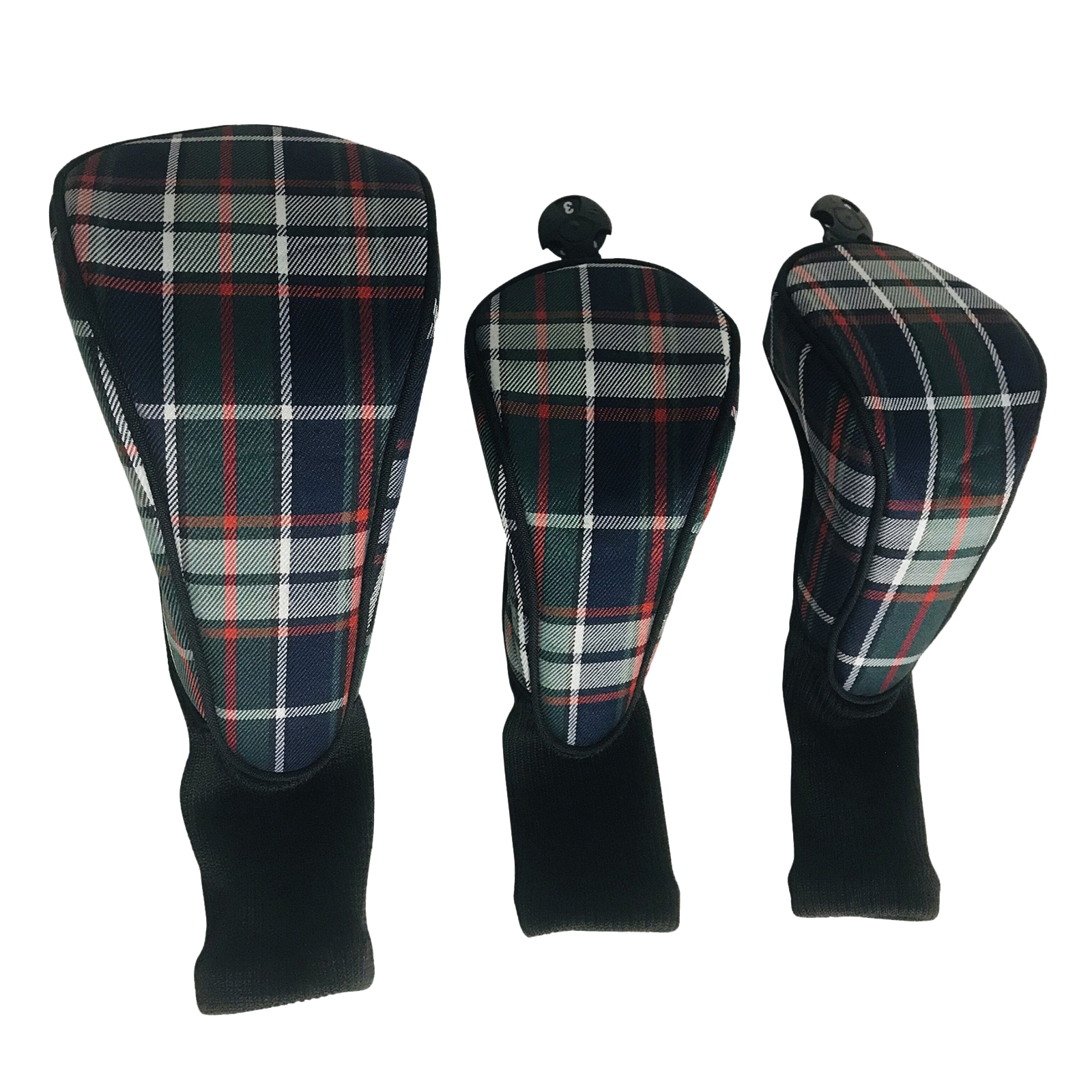 3Pcs Head Covers Driver 460cc 1 3 5 7 X Fairway Woods Headcovers Protective Covers Fits All Fairway Clubs