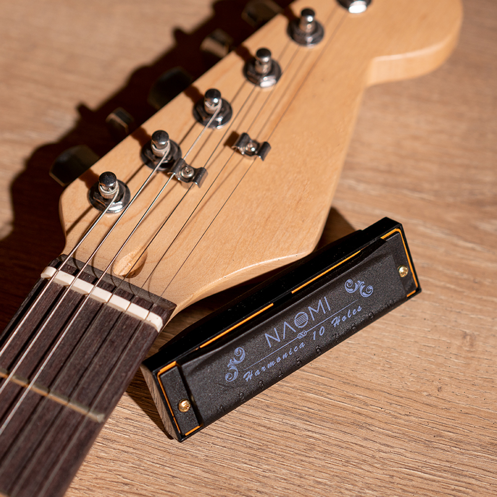 Portable 10-Hole Diatonic Blues Harmonica 3 Tone Harmonica Keys of C D G for Beginners Player Adults Professional