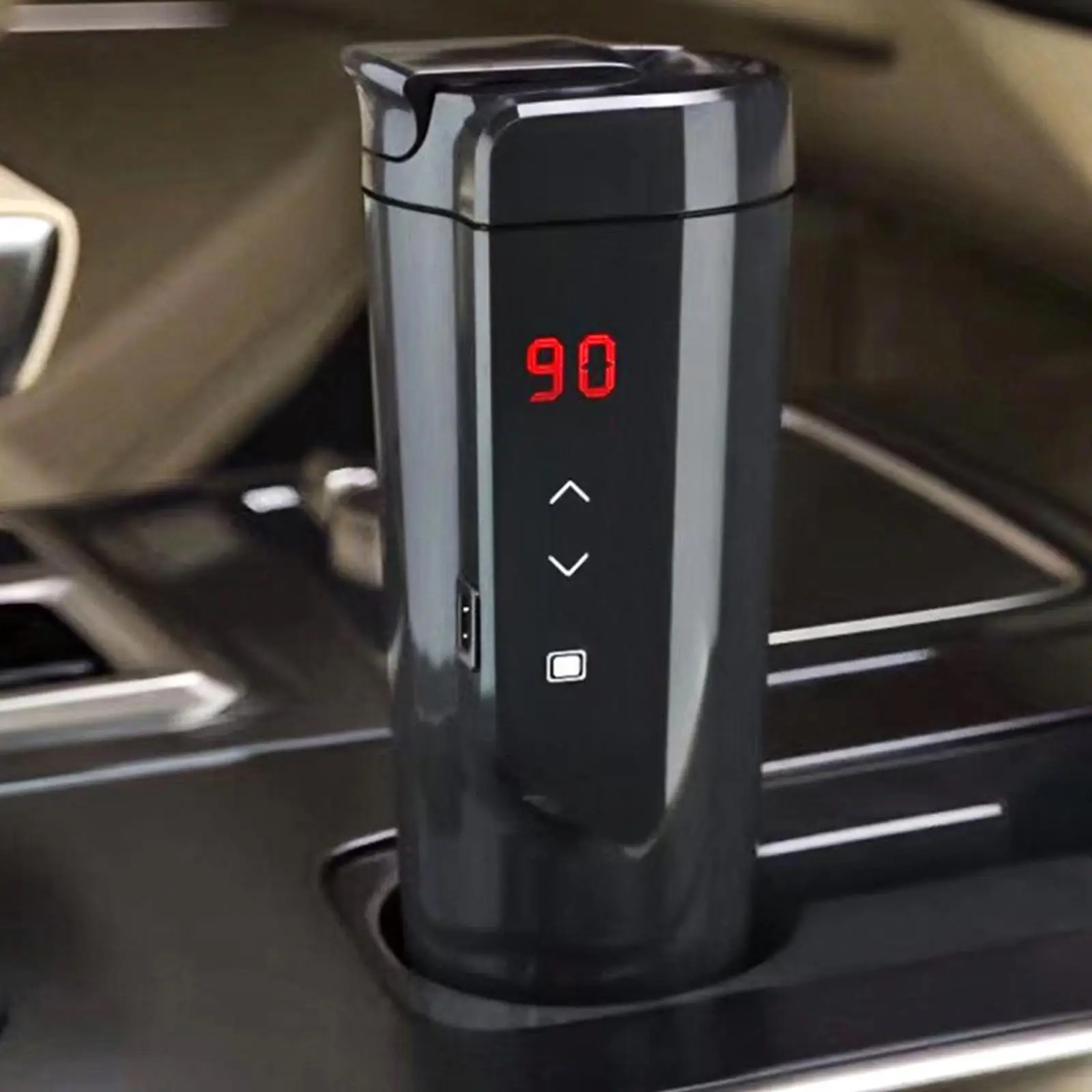 Intelligent Heated Travel Tea Mug 12V Electric Car Coffee Cup with Temperature Control, Real Time Display