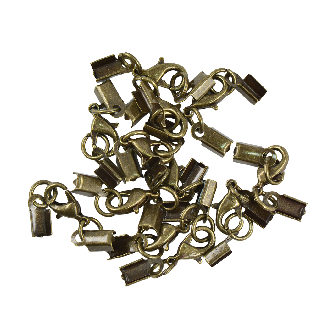 12Pcs Brass Lobster jewellery Clasps Necklace Extender Bracelet Connectors