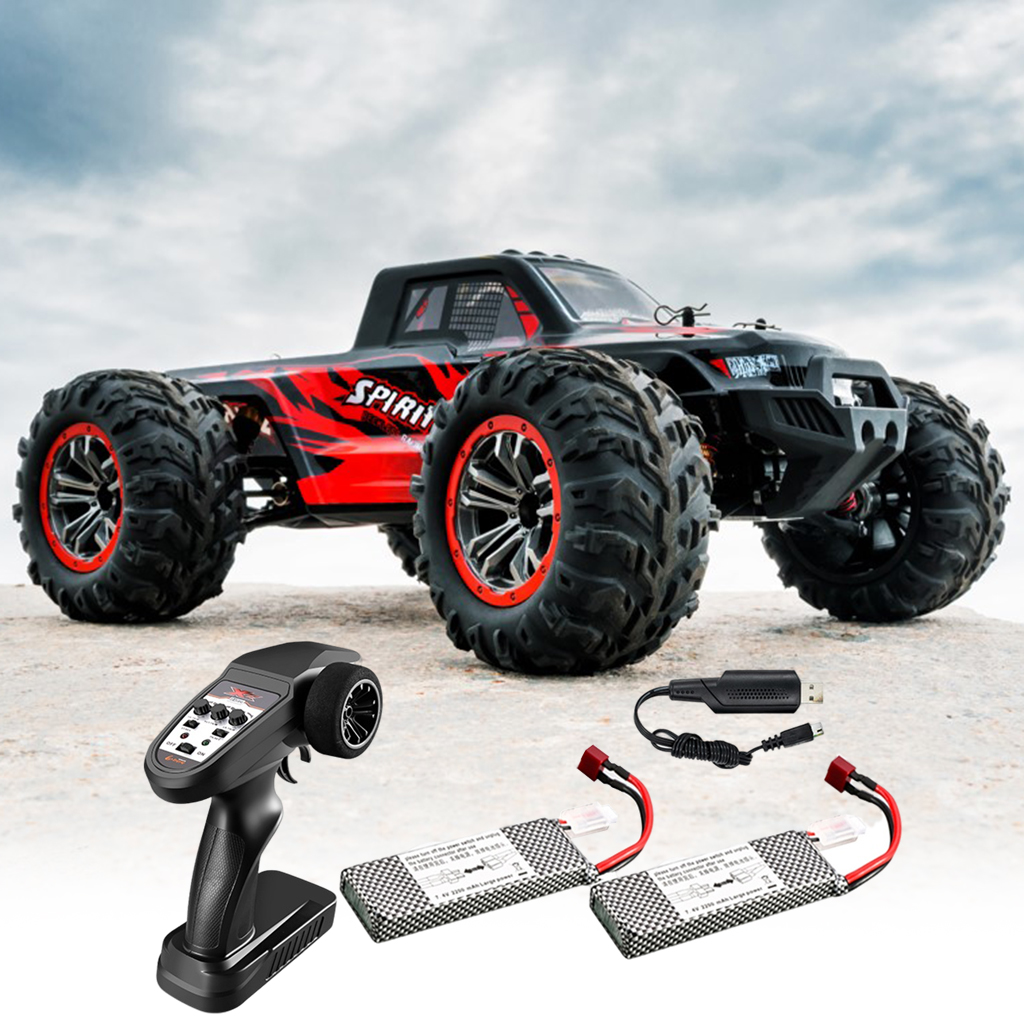 Vary Terrain 1:10 RC Car 2.4G 4WD Truck Large Capacity Battery 100 Meter Remote Distance Climbing Car Toy for Boys and Adults