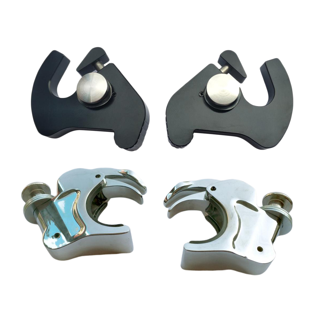 Black / Chromed 41mm Quick Release Windshield Clamps For   Sportster