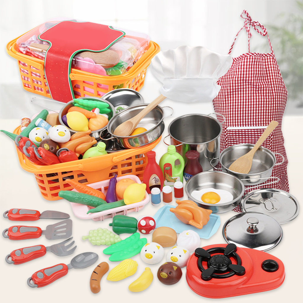 42pcs Deluxe Kids Pretend Play Kitchen Chef Set, Baking Toys Set for Toddlers Boys Girls