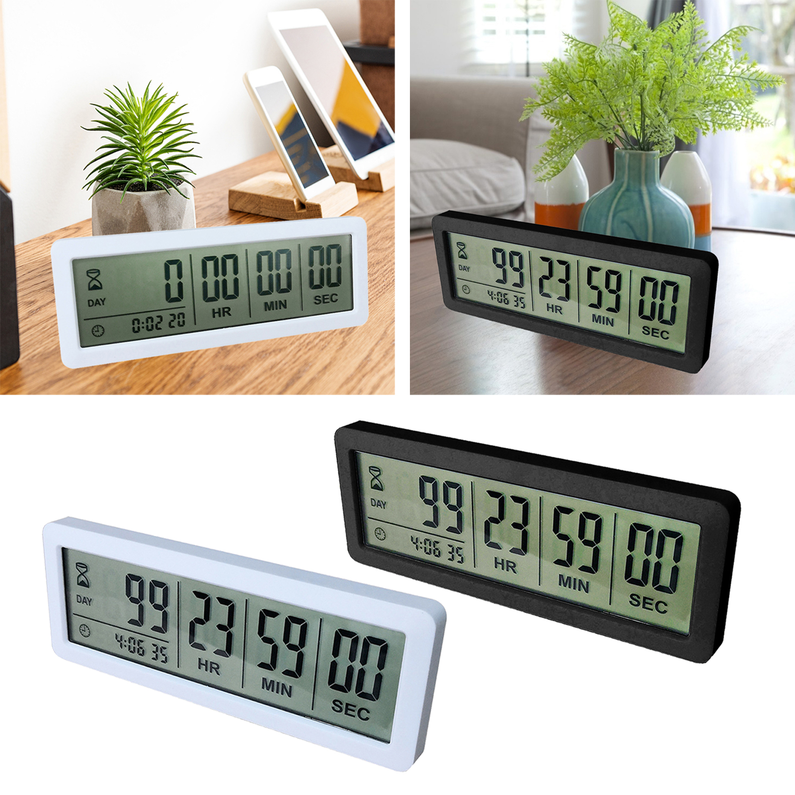 Digital Countdown Timer Timer Clock Large Screen Count Down Days Timer for Examination Retirement Kitchen