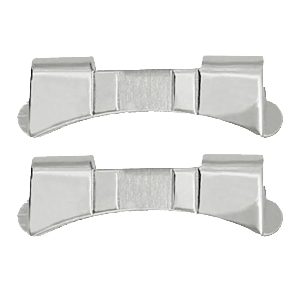 2x2 Piece Premium Stainless Steel Watch Strap Link Curved End Repair Part 22mm