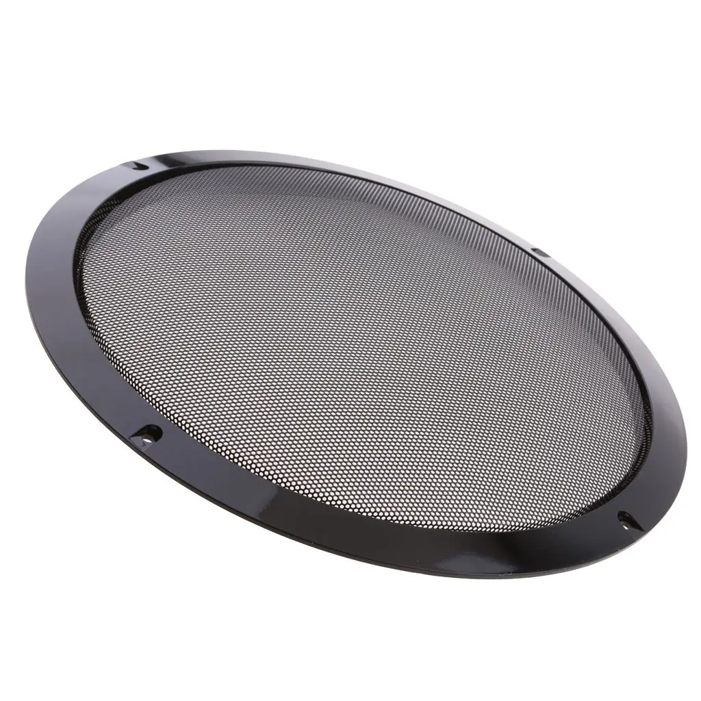 10 Inch Speaker Grills Cover Case with 4 pcs Screws for Speaker Mounting Home Audio DIY - 275mm Outer Diameter Black