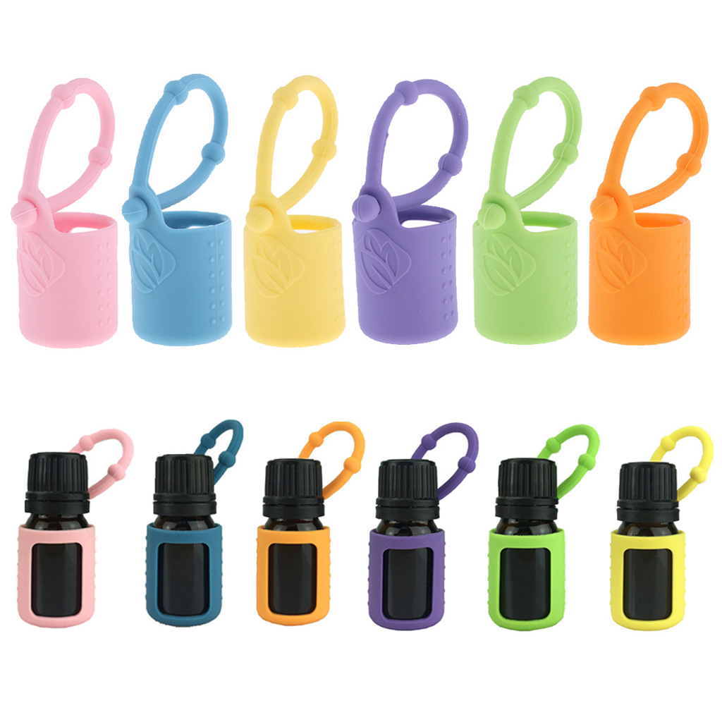 Carrying Case Silicone Case Protective Cover for Essential Oil Bottle 5ML