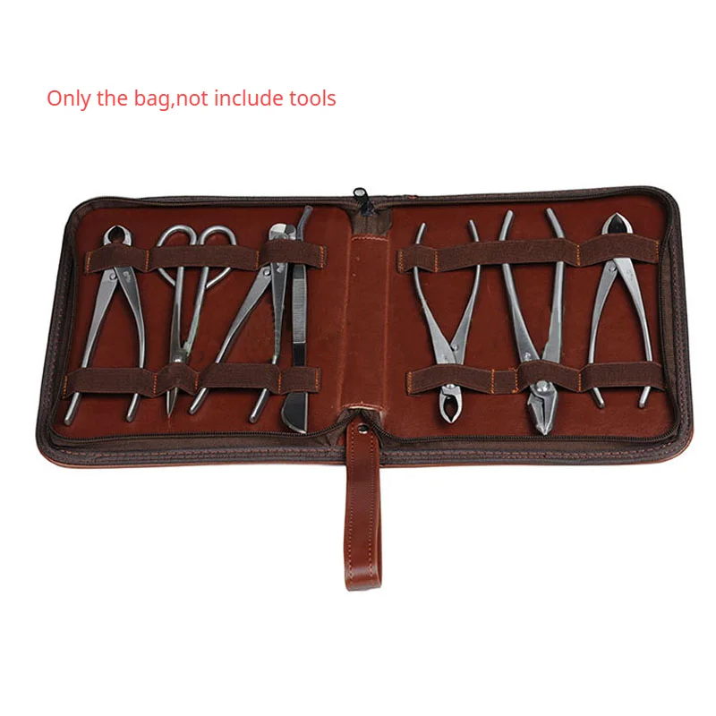 Bonsai Tools Tool Set Case Made from Durable Faux Leather Bonsai zipper Storage bag rolling tool bag