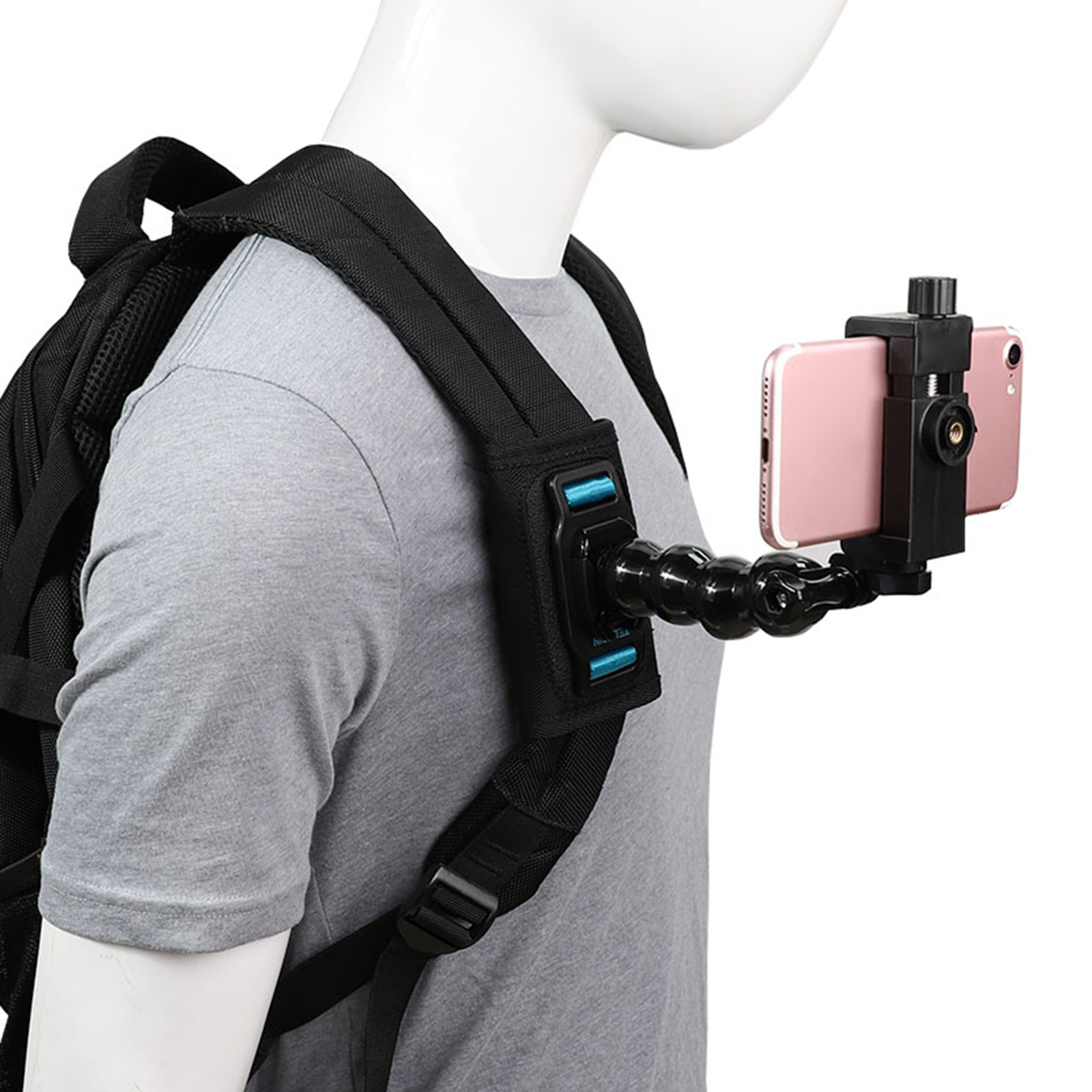 Portable Phone Mount 360° Bracket Bag Belt Adapter Backpack Strap Mount