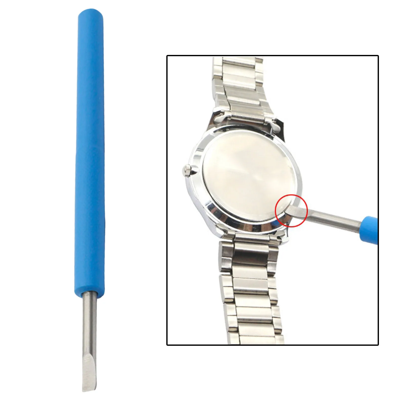 Metal Watch Case Opener Lever Snap Watchmaker Battery Change Repair Tool