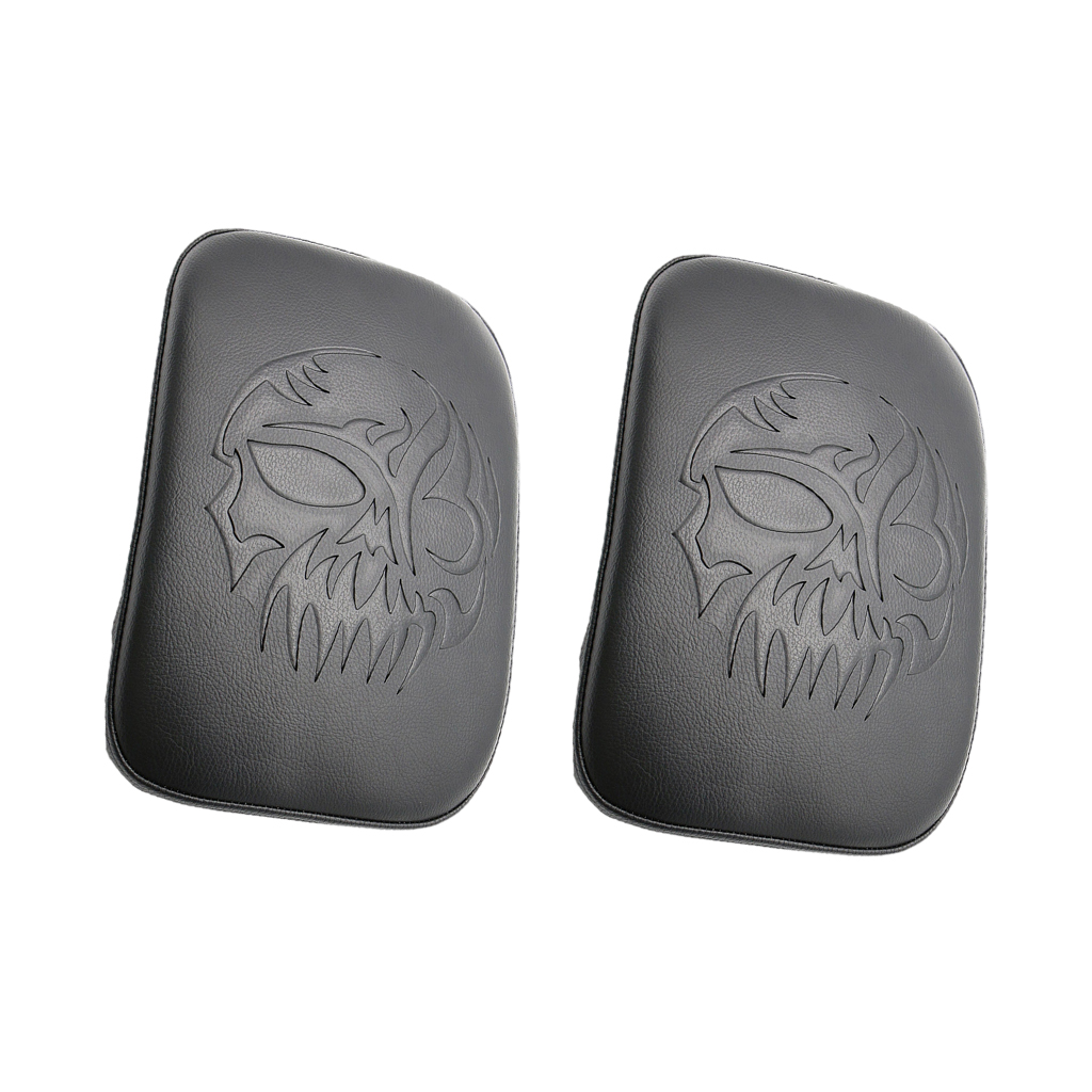 Motorcycle Rear Passenger Seat Cushion Pillion Pad for Harley Cruiser for Chopper for Bobber XL 883 1200 Ghost Head Pattern