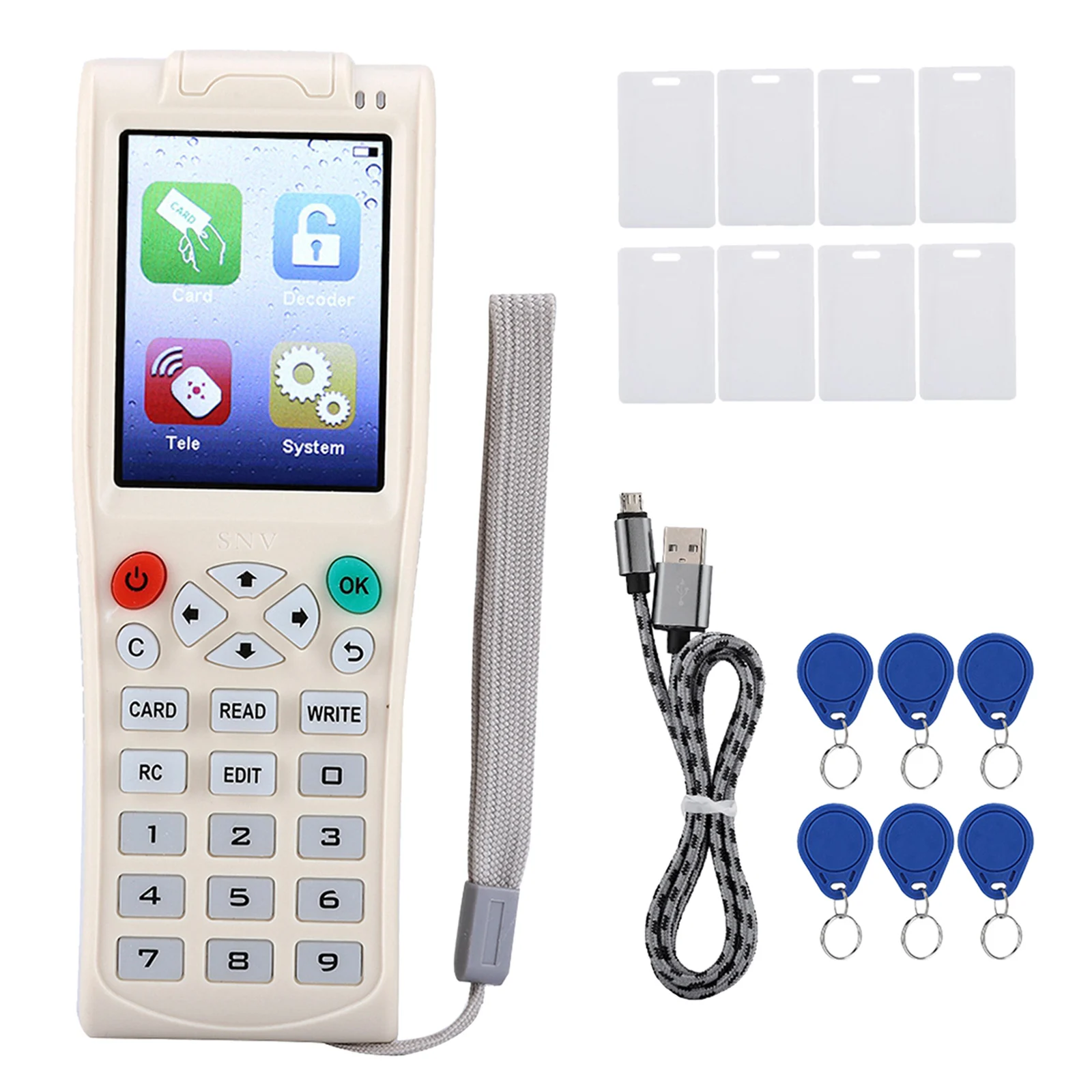Handheld RFID Card Reader Writer Copier Duplicator Recordable Access Control System for ID Card 4100, 8265, 5200, 5577, 8268