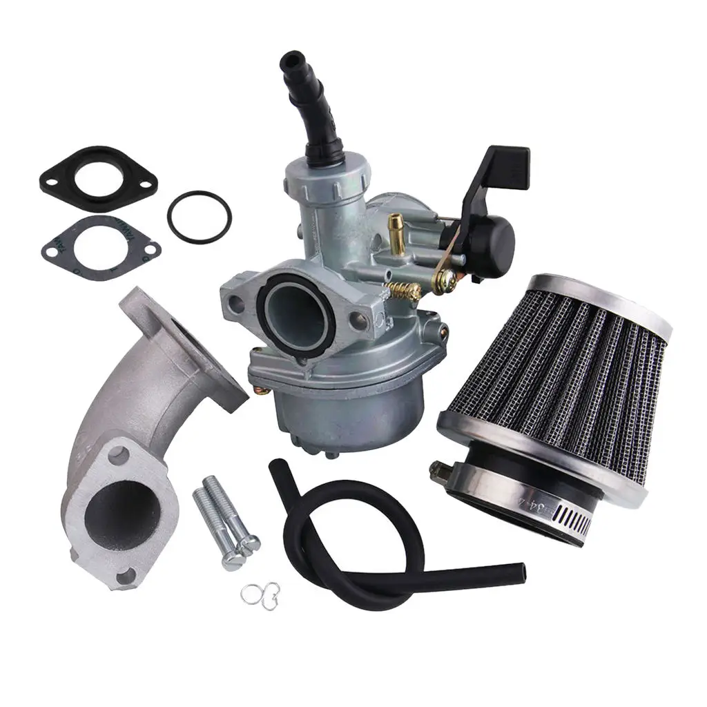 With Air Filter AlveyTech PZ22 Carburetor with 22 mm Intake & Left Side Hand Choke for 110cc & 125cc ATVs Dirt Bikes