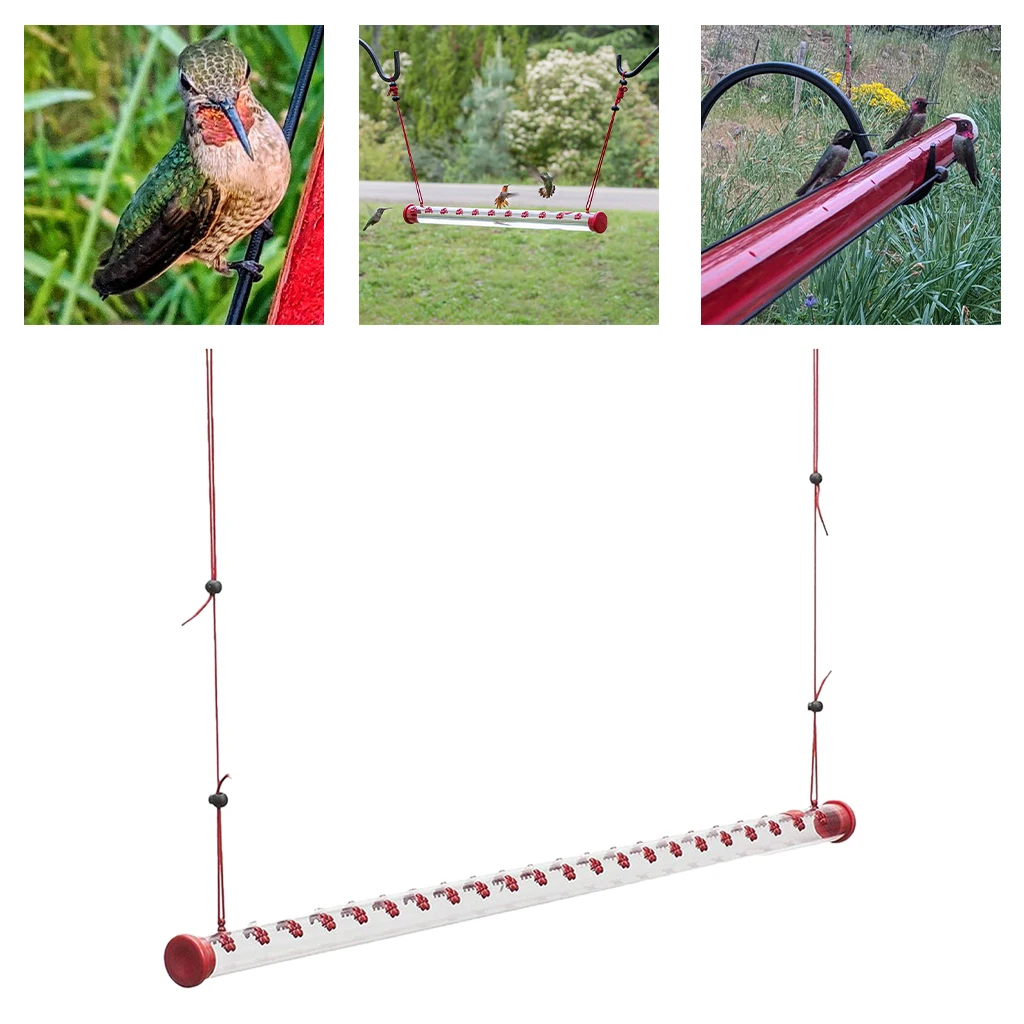 Hummingbird Feeder Hanging Outside, Hummingbird Feeding Station with Hanging Strap , Multi Feeding Ports for Outdoor