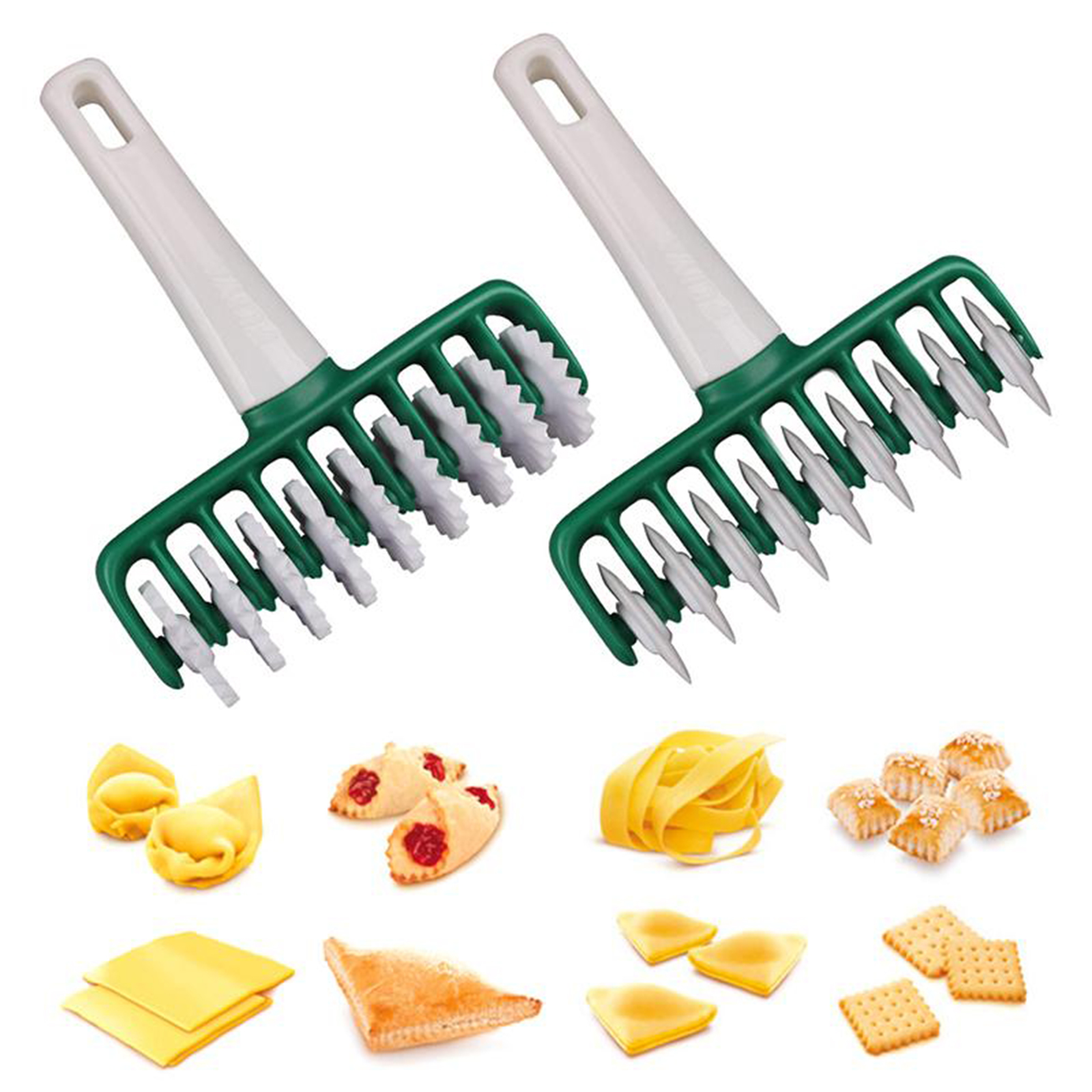 Baking Rolling Pastry Cutter Plastic Dough Rolling Biscuit Cutter for Cookie, Dumpling, Ravioli, Pierogi, Maker