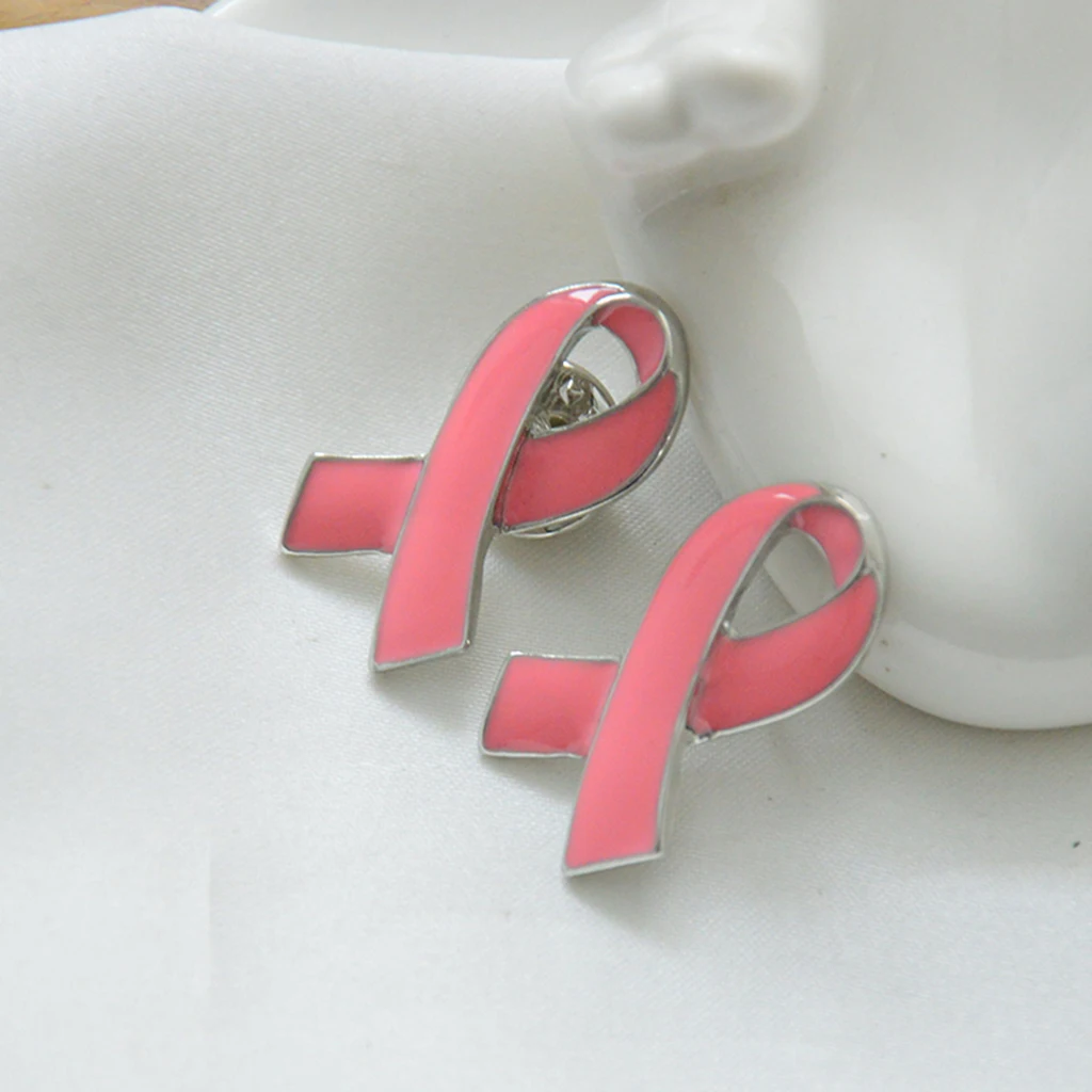 Pink Ribbon Breast Cancer Awareness Charity Parties Brooch Pin Jewelry