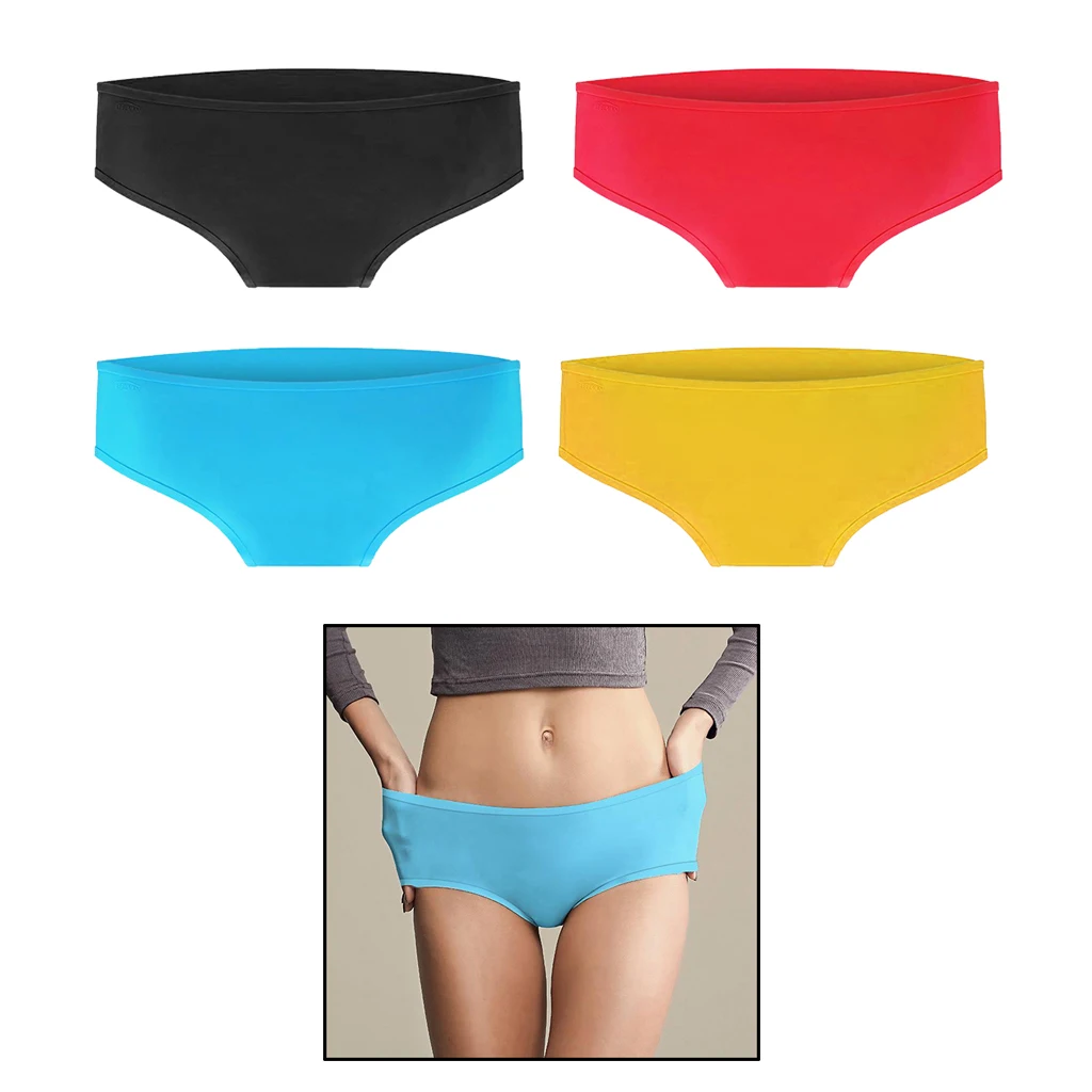 Women Ladies Underwear Solid Plain Briefs Match Bikini Swimming Bathing Trunks