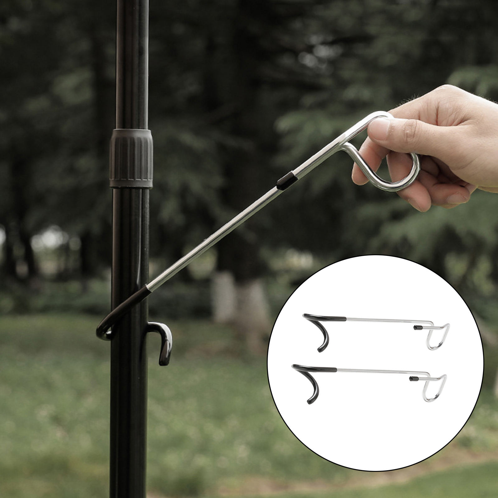 Lamp Holder Multi-Purpose Branch Holder Pole Tent Post for Camping Travelling Lantern Light River Fishing Beach Fishing