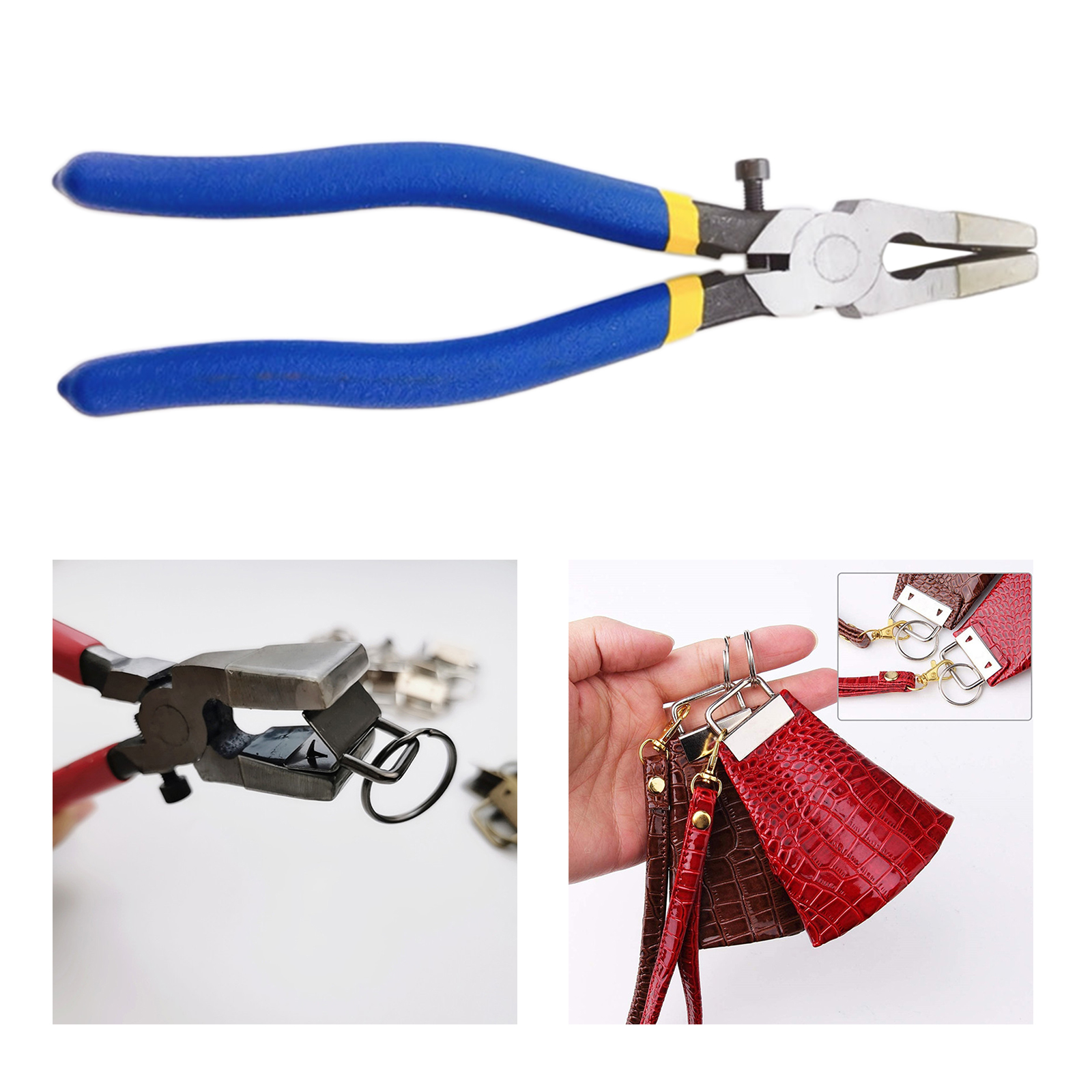 Heavy Duty Glass Running Pliers Key Fob Pliers Tool Kit, Breaker Grozer Pliers with Curved Jaws, Studio Running Pliers