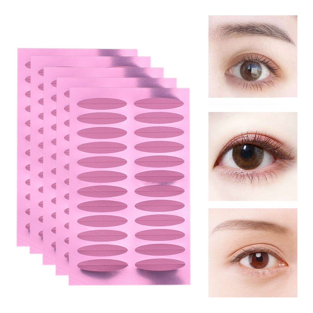 240 Pieces Olive Shape Double Eyelid Strips Sticky Eye Lift Tapes Clear