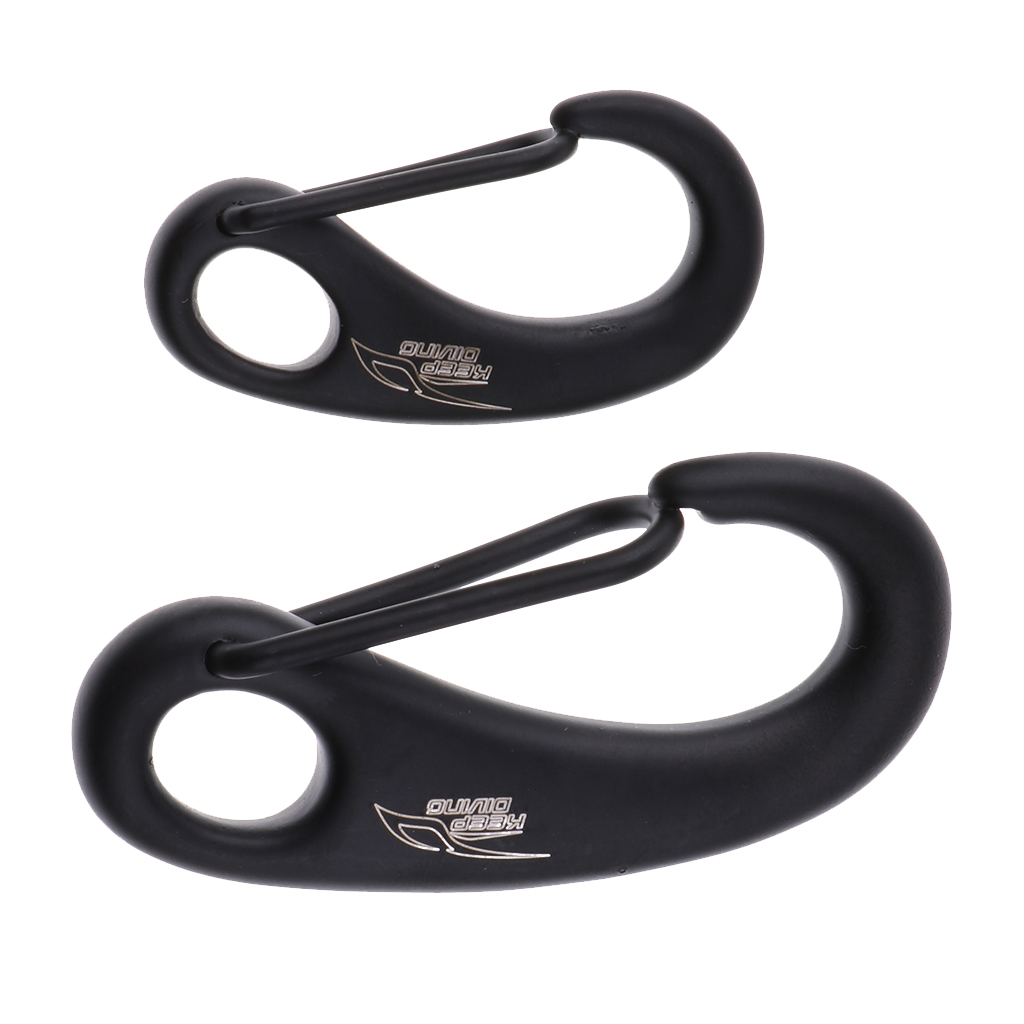 2x Scuba Diving Snap Clip Carabiner Snorkeling Carabiner Keychain Egg Shaped