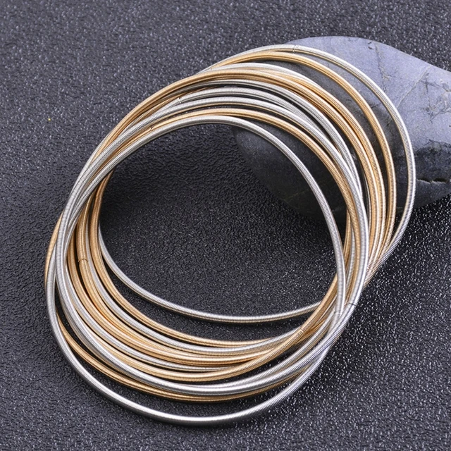 Bracelet élastique en acier au carbone pour femme, bijoux fantaisie,  diamètre 1.7mm, tête de vis à ressort, peut ouvrir, document, cadeau,  nouveau - AliExpress
