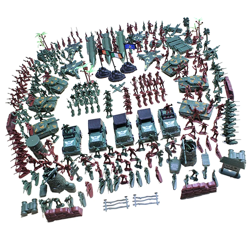 307 Piece Plastic Toy Soldier Playset Army Men Action Figure Scene Model anime action figures
