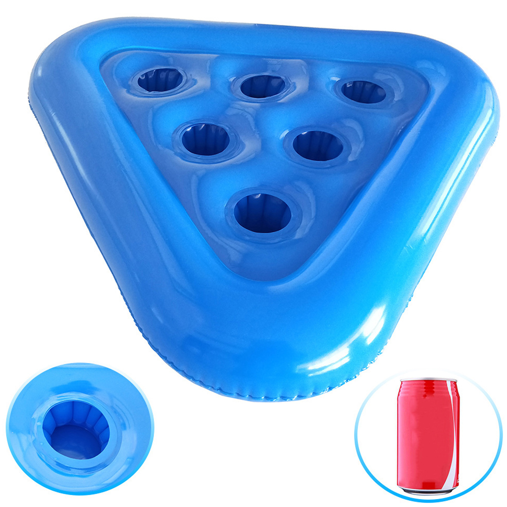 Inflatable Swimming Pool Floating Drink Holder with 6 Holes Large Capacity, Drink Float for Swimming Pool Party Beach Water Fun