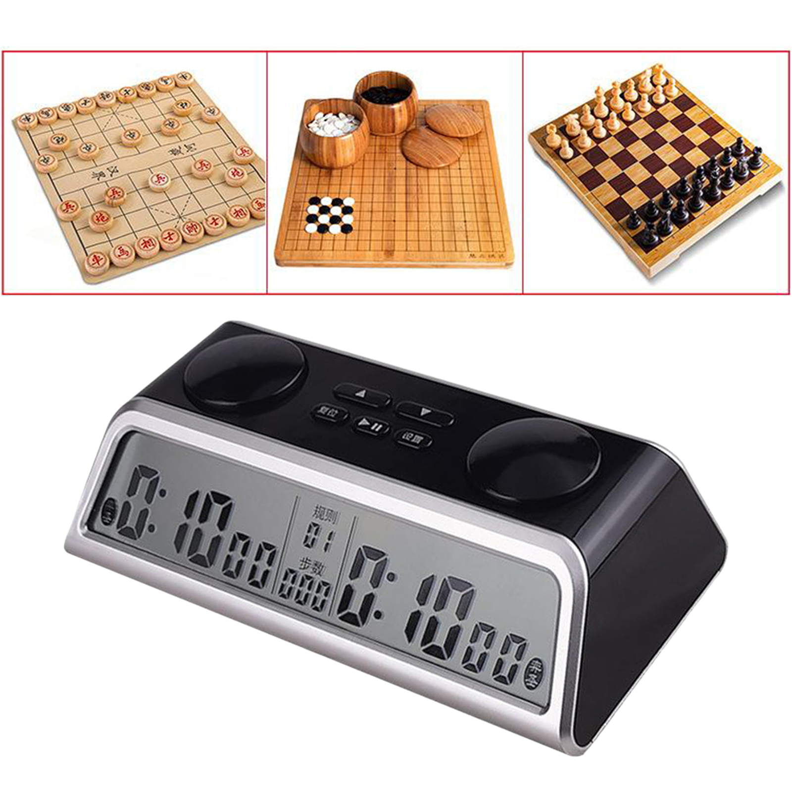 Digital Chess Clock Professional Chess Clock Timer Electronic Alarm Stop Timer for Electronic Board Game Competition Weiqi