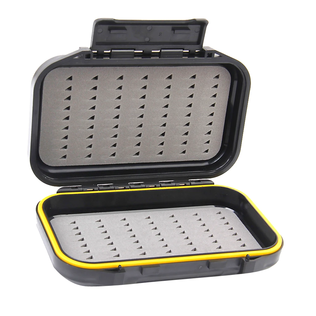 Waterproof Fly fishing box Slid foam insert Plastic Flies Storage Case - Various