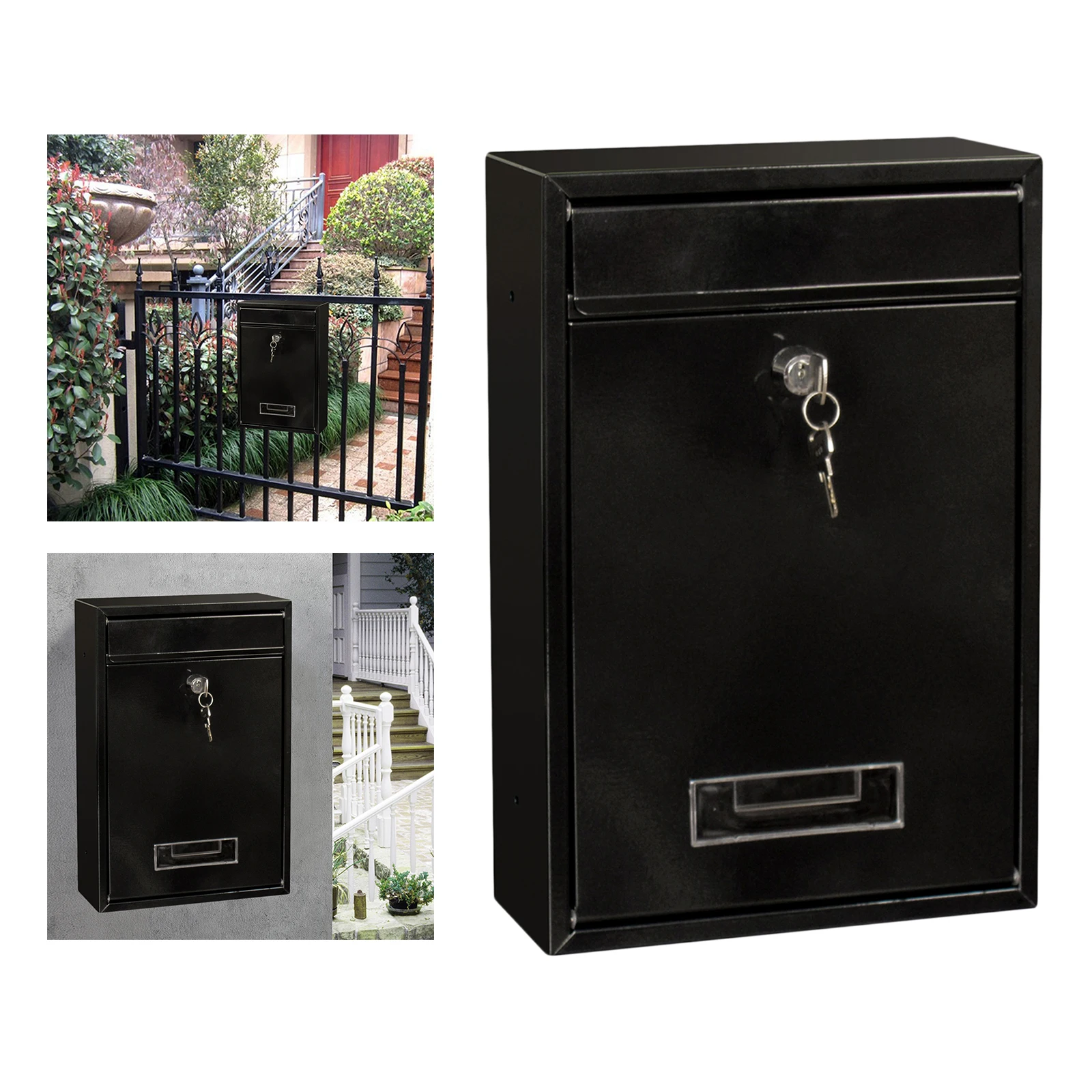 Metal Lock Wall Mounted Moisture Proof Mail Box Rainproof Mail Box Lockable Mail Box 2 Keys