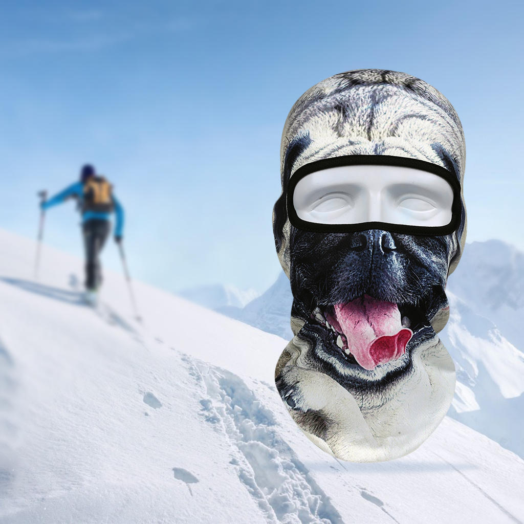 Cute Balaclava Ski Mask Hood Animal Full Face Mask Cycling Headgear Snow Gear 1 Hole for Hiking Winter Cycling Sports Outdoor