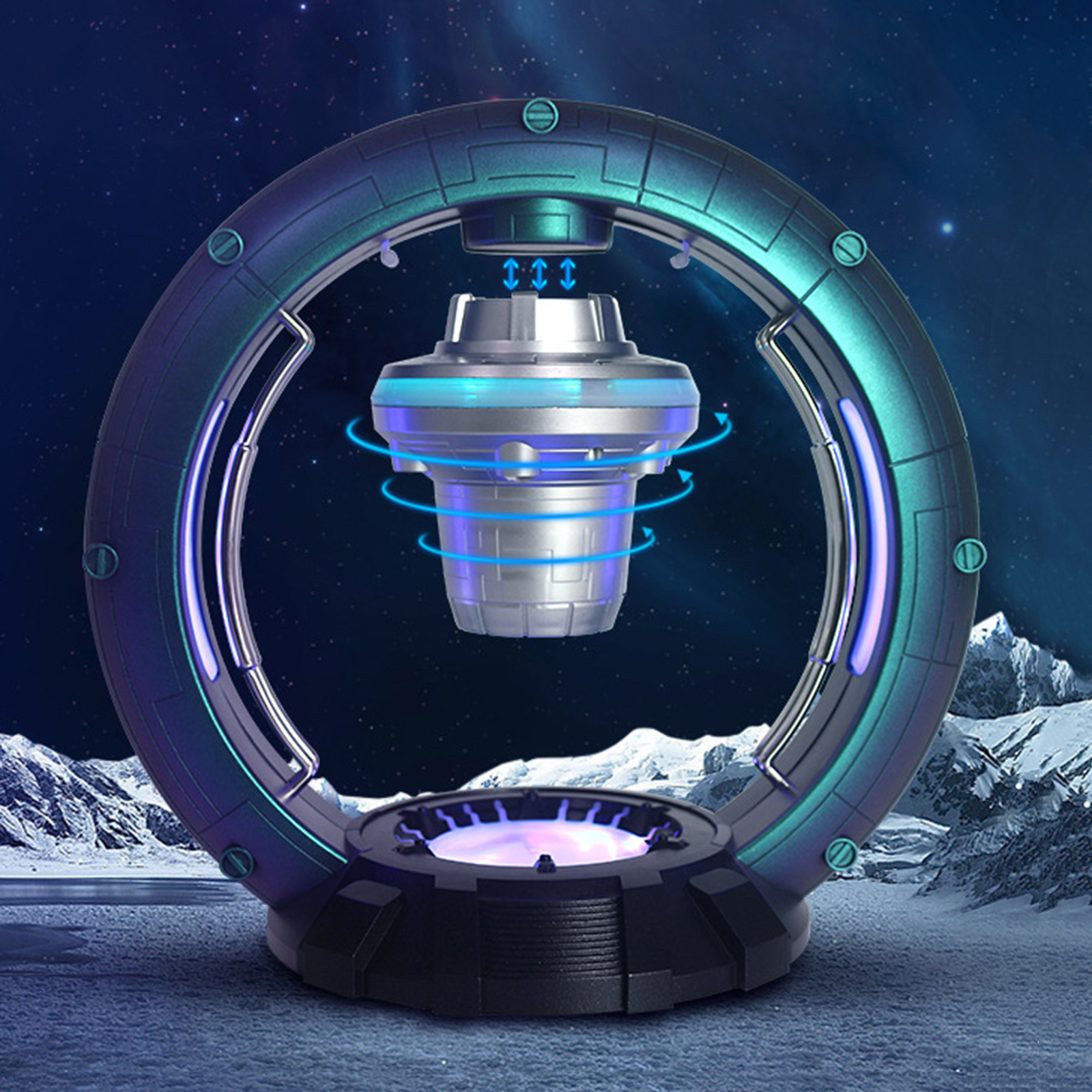 Magnetic Levitating Speaker Bluetooth 5.0 LED Flash Wireless Floating Speakers