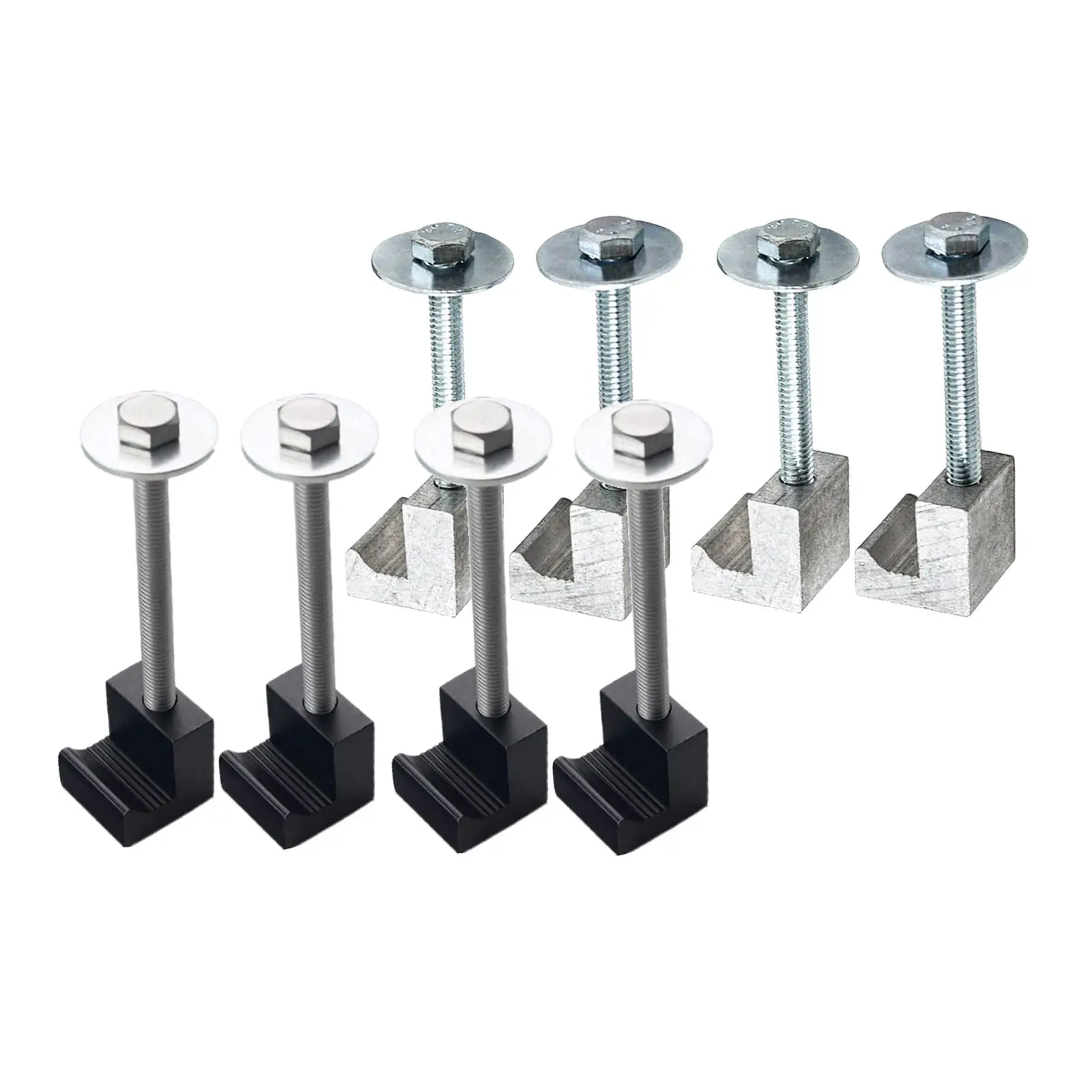 4PCS Mounting Clamps Truck Accessories Tool Box Tie Downs Holder Durable J Hook Crossover Mount Aluminum Alloy Pickup Fixing