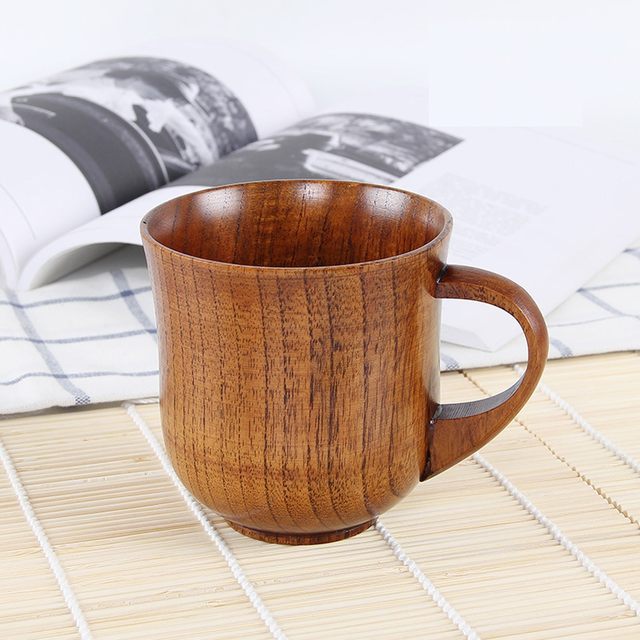 JSZY Handmade Wooden Coffee Cup Tea Cups Bamboo Drinking Wood Mug 260m –  jszy2022