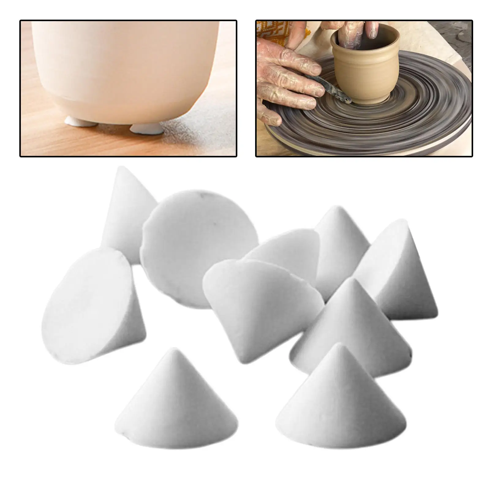 10pcs/set Moveable Nails Ceramic Refractory Support Nails High Temperature Resistant Material Pottery Tools Kiln Tool