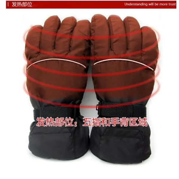 1 Pair Heated Gloves Electric Heating Gloves Windproof Winter Gloves for Outdoor Hiking Riding Racing Bike Motorcycle Gloves