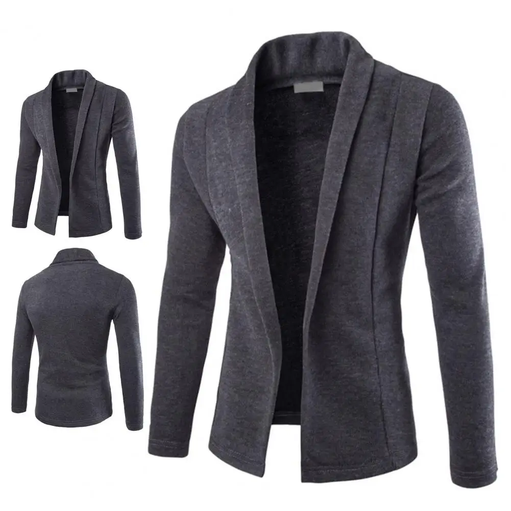 blazers Business Jacket Long Sleeve Skin-friendly Streetwear Slim Fit Lapel Warm Men Coat for Office coat suit for men