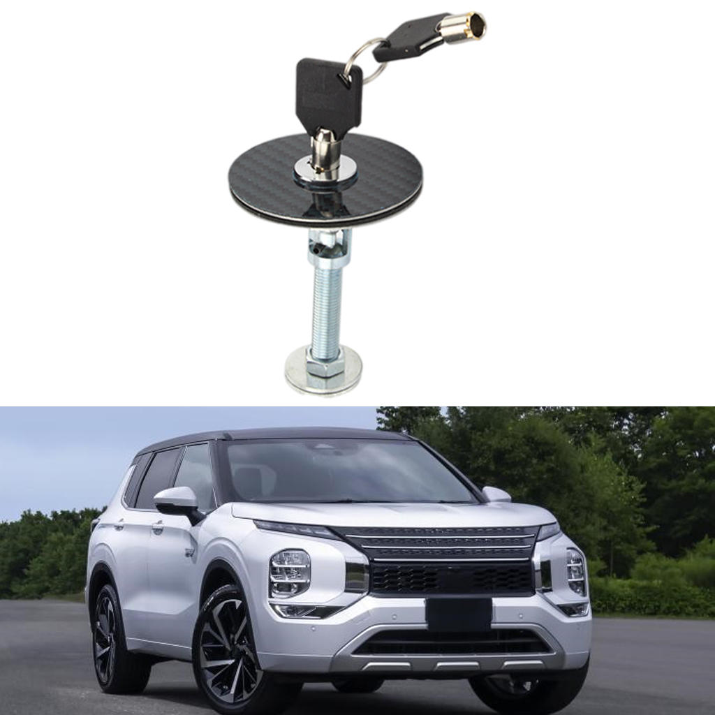 2 Pieces Hood Lock Pin Antitheft with Key Quick Release Push Button Bonnet Aluminum Bumper License Plate Lock Clip Car Latch