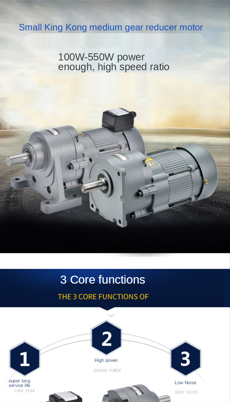 Small Diamond-shaped Geared Motor Three-phase Horizontal