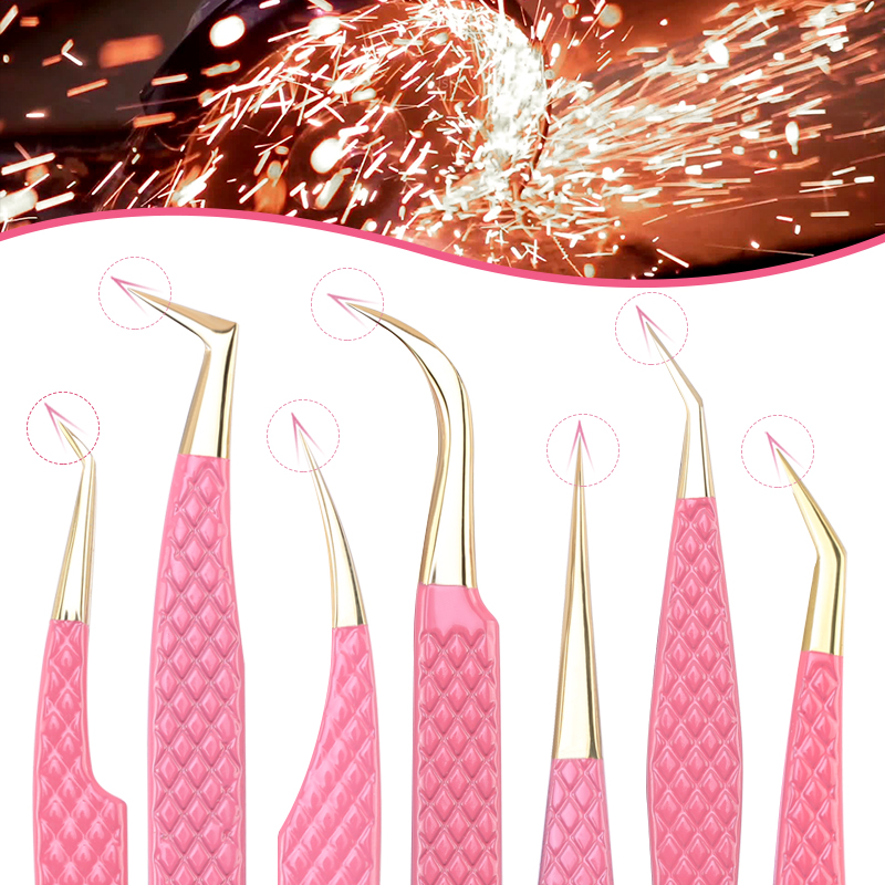 Best of New 1Pc Eyelash Tweezers Anti-static Non-magnetic Professional Pincet 3D Eyelash Extension Tweezer 100% Closure Makeup Tool Reviews & Tips - Image 5