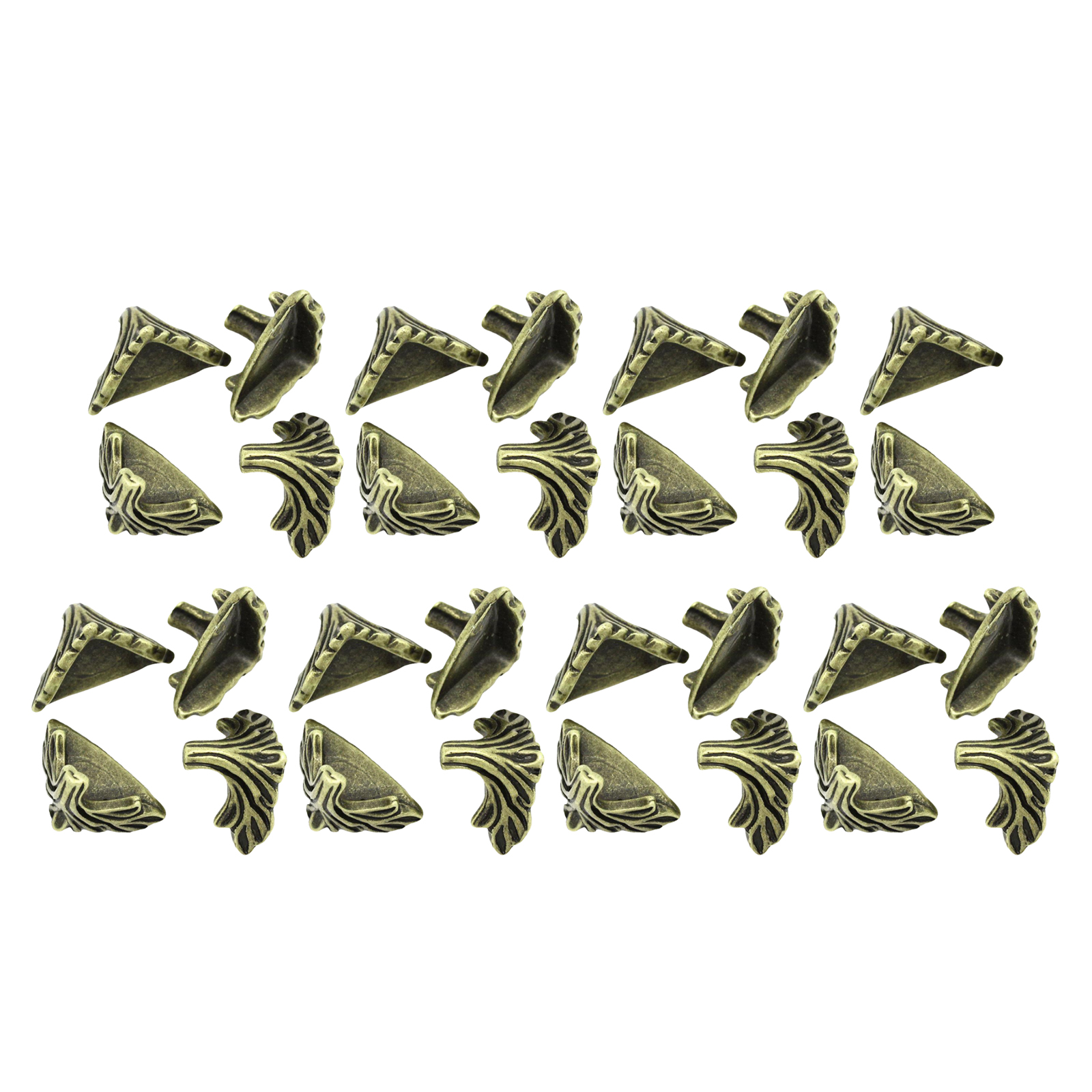30Pcs Antique Bronze Metal Box Corner Angle Brace for Wood Chest Trunk Box