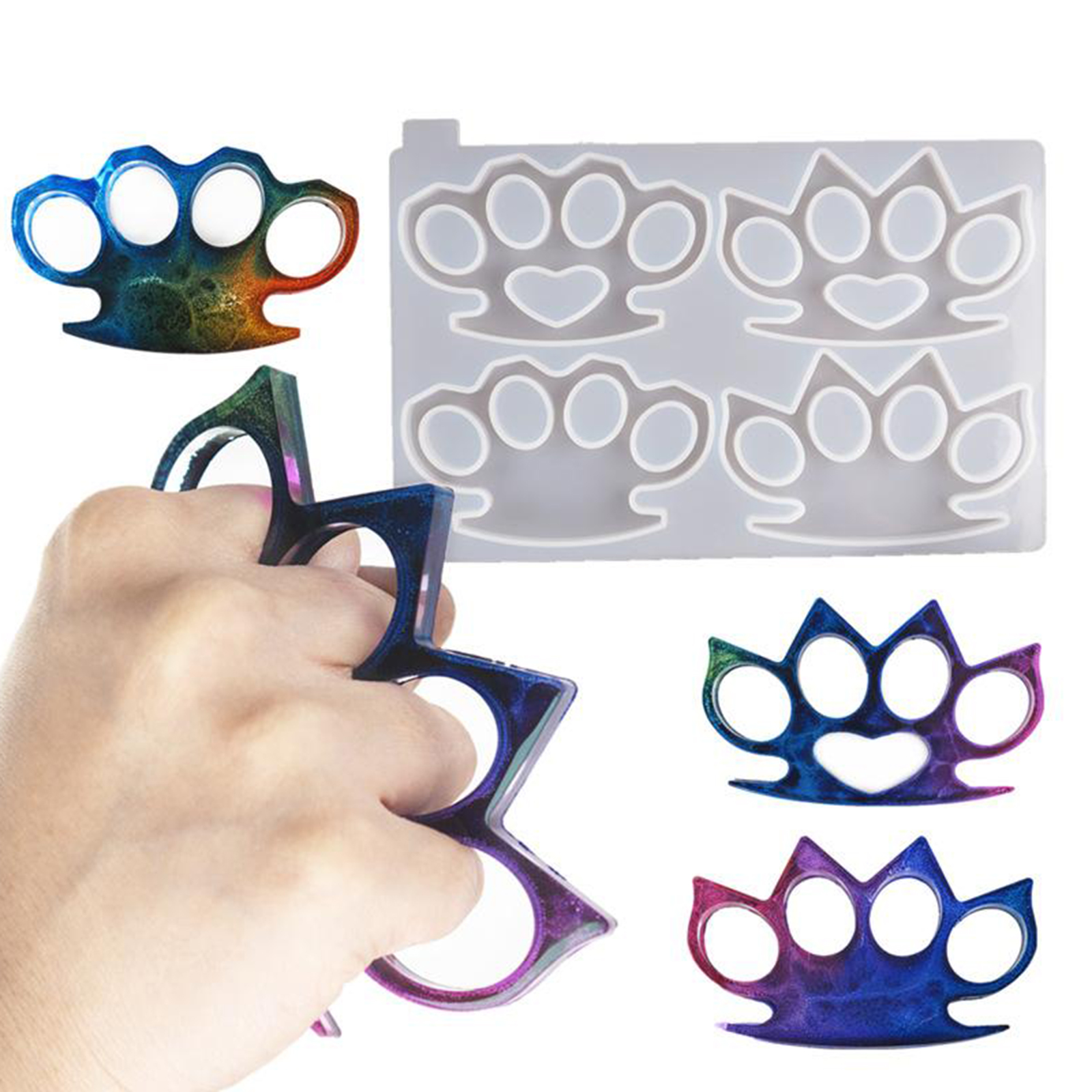 Silicone Mold Keychain Resin Casting Moulds for DIY Jewelry Making Tool Crafts
