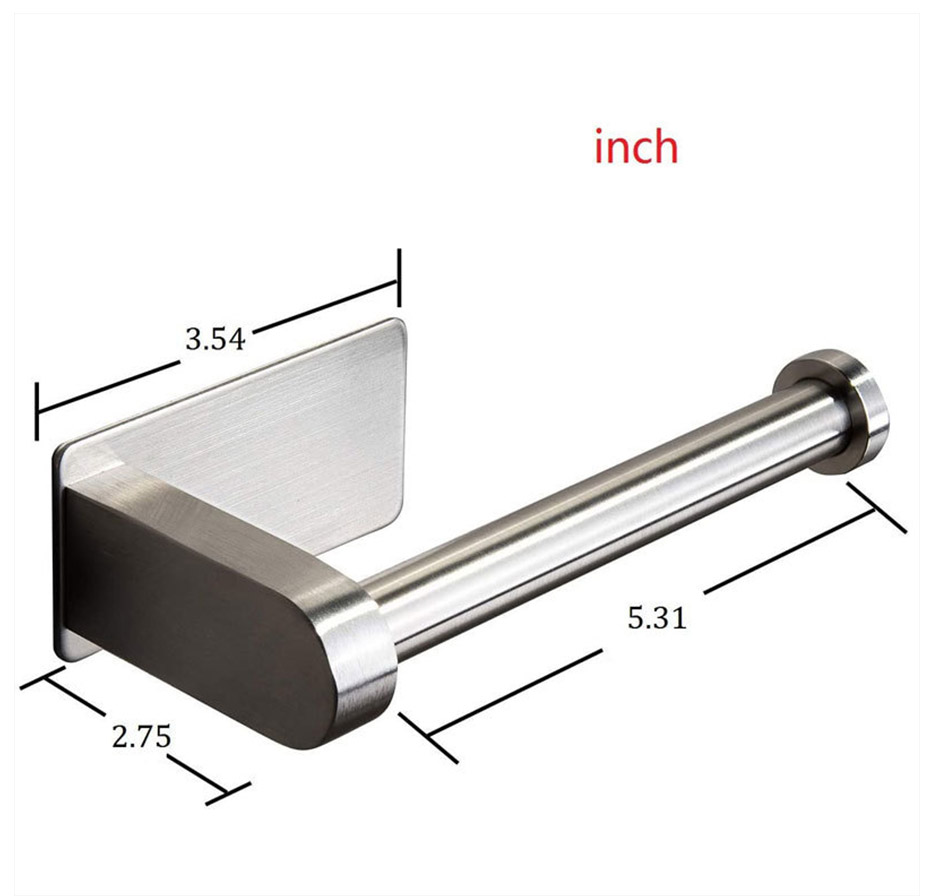 Stainless Steel Wall Toilet Paper Roll Holder Black Silver Self Adhesive Toilet Paper Holder for Bathroom Stick Wall Towel Rack Stainless Steel Wall Toilet Paper Roll Holder Black Silver Self Adhesive Toilet Paper Holder for Bathroom Stick Wall Towel Rack