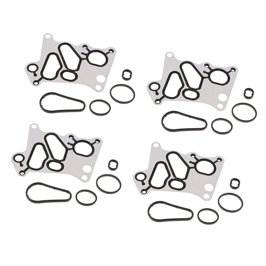 4 Set Oil Filter Housing Gasket & O-rings Kit for  E200
