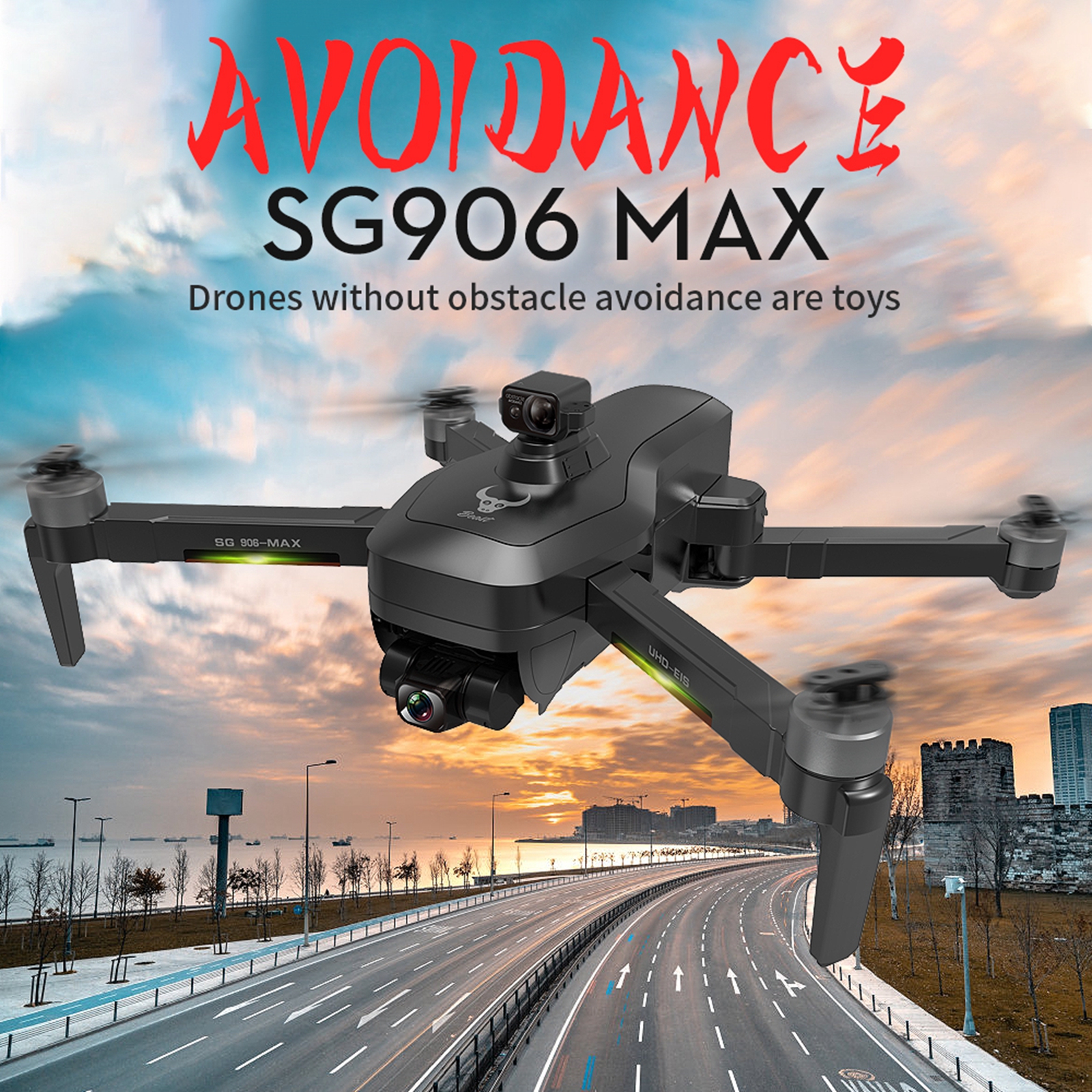 Foldable SG906 MAX Drone 4K HD Camera Obstacle Avoidance 3-Axis Gimbal Long Distance WiFi FPV Quadcopter Drone Live Video