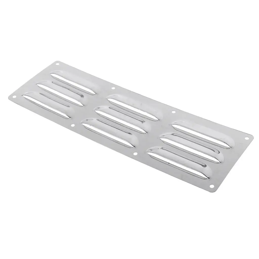 1 Pcs Boat 304 Stainless Steel Louver Vent Marine 9 Slots Rectangle Vent 10.2 x 3.4 Inch For Boat Marine Yacht Caravans RV Etc