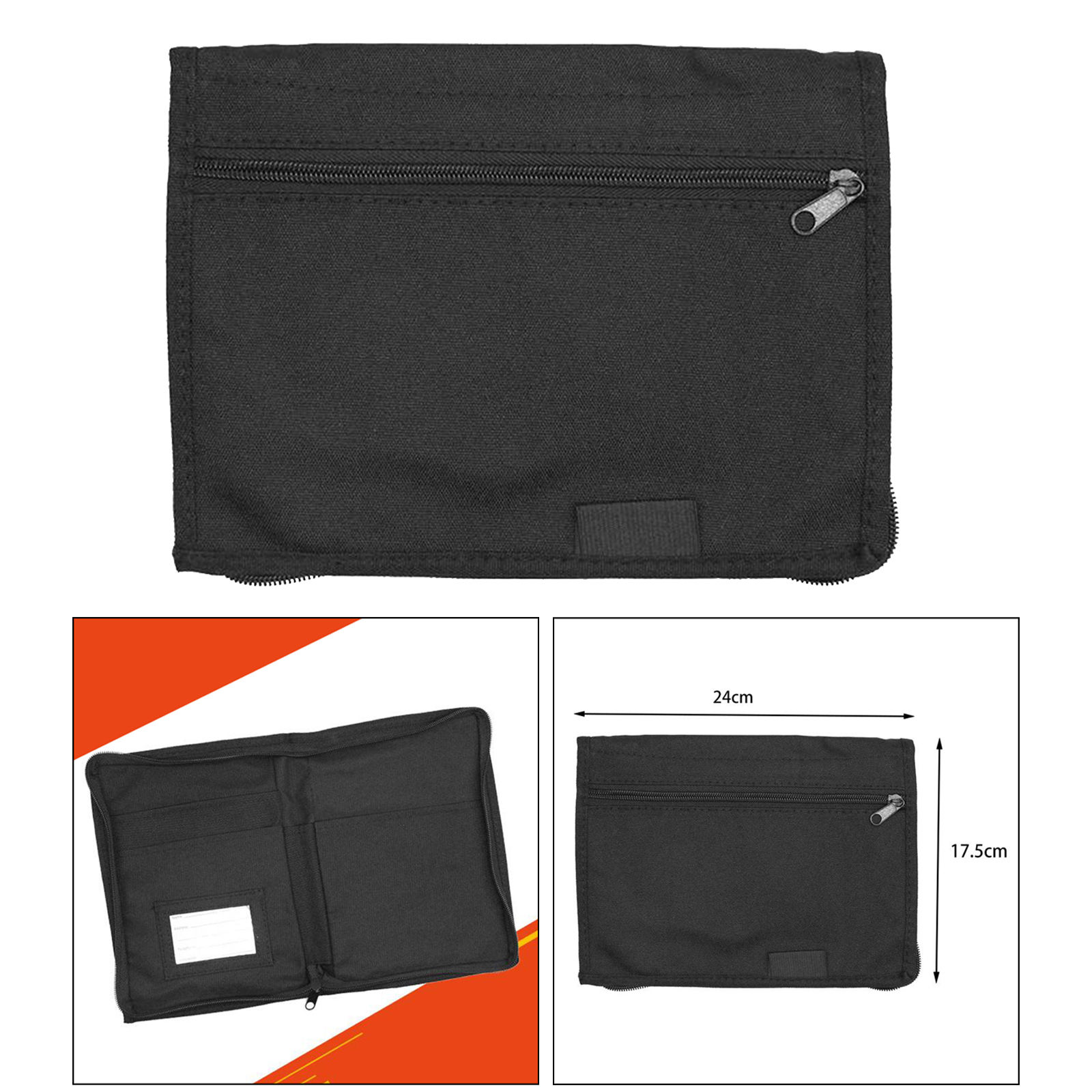 Glove Box Document Organizer Oxford Cloth for Driver License 