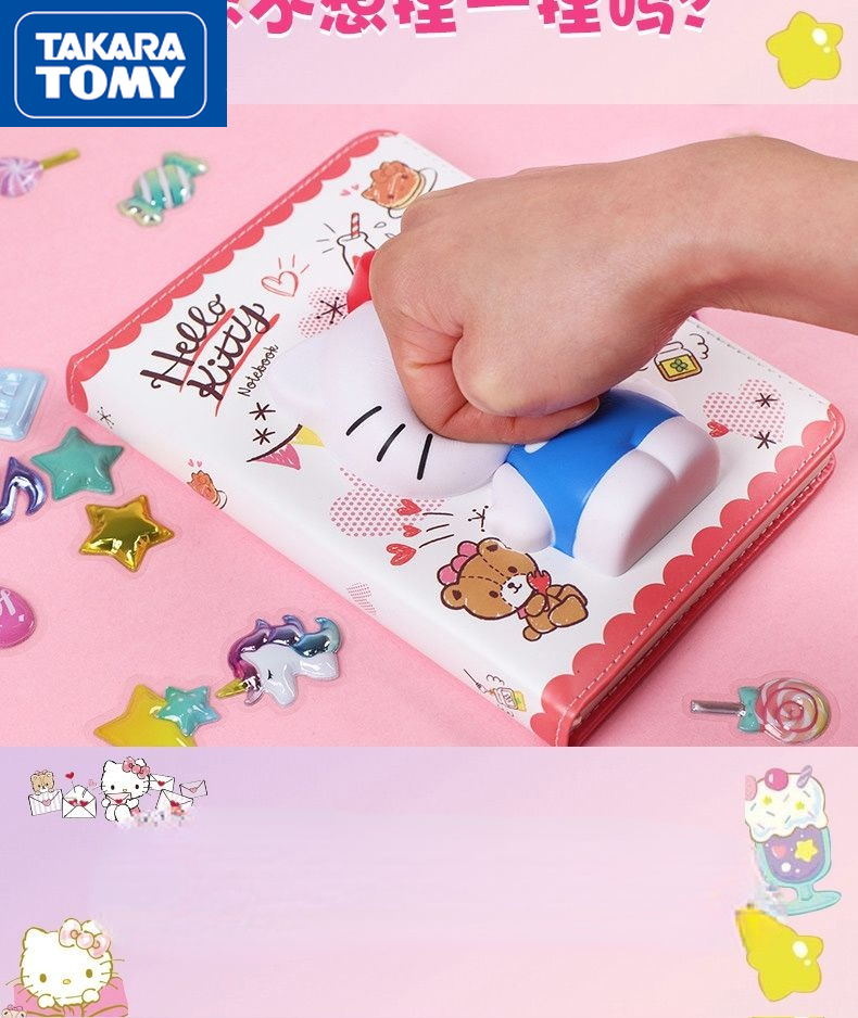 Bonito dos Desenhos Bloco de Notas Takara Tomy Animados Kitty Descompressão Notebook Criativo Mão Ledger Olá 5 Brinquedos e hobbies