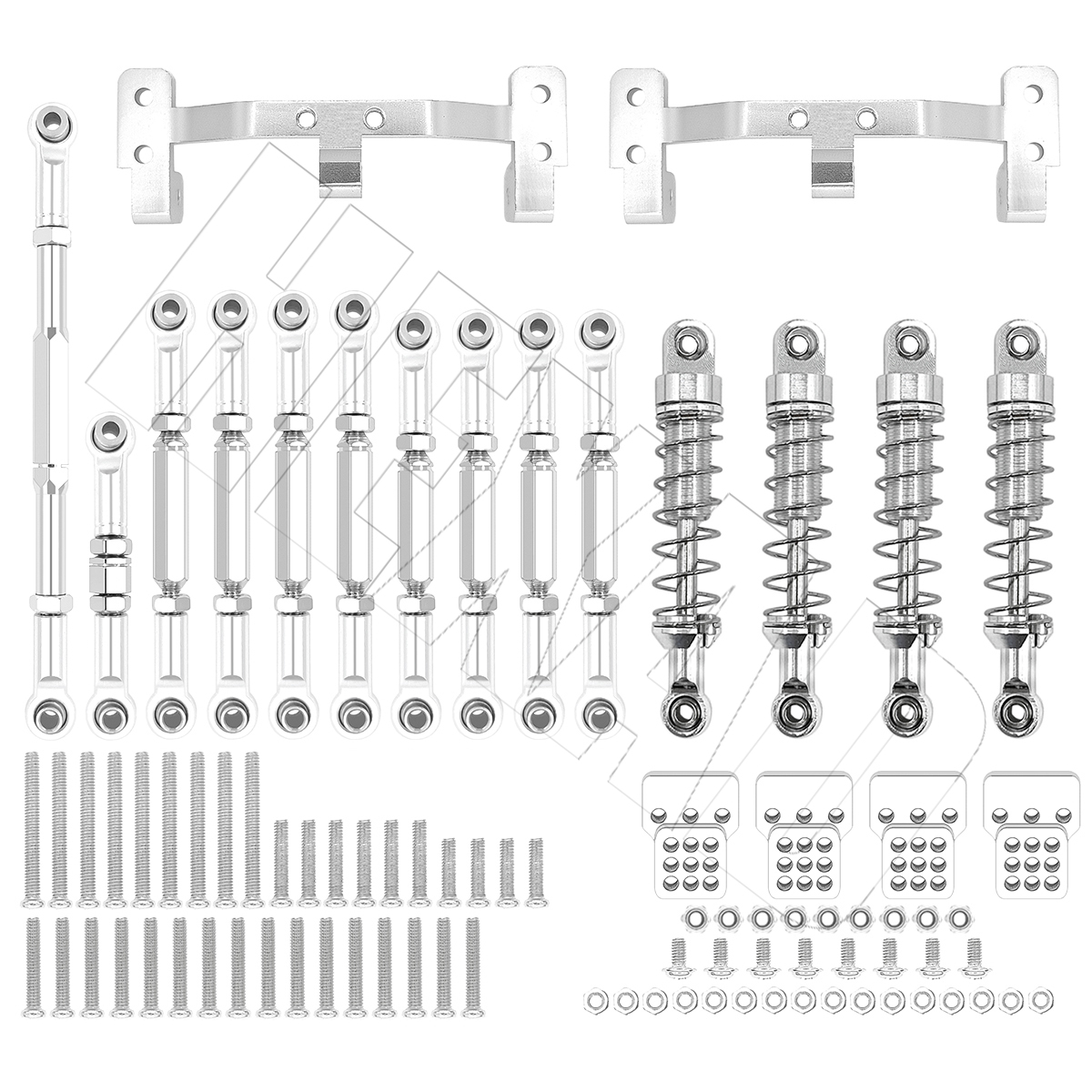 1 Satz WPL C14 C24 C34 C44 C54 MN D90 FJ45 MN98 MN99s Upgrade-Teile, verstellbarer Metallstoßdämpfer mit Pleuel-Kit – Detail 12